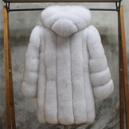 ZADORIN Hooded Fluffy Faux Fur Coat Winter Jacket Women Fashion Thick Warm Faux Fur Jackets Coats Woman Clothing Outerwears