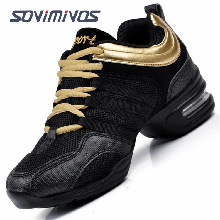 New Soft Outsole Breath Dance Shoes Women Sports Feature Dance Sneakers Jazz Hip Hop Shoes Woman Dancing Shoes Ladies Sneakers