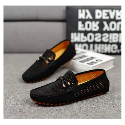 Scarpe Casual da Uomo Estate 2026, Mocassini di Lusso in Vera Pelle, Traspiranti e Comodi per la Guida