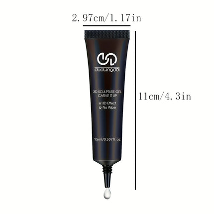3D Shaping Adhesive Drill Glue, Wash-Free, Dust-Resistant, Styling, Gel Light Therapy, Extended Reinforcement, Ripple Manicure Gel