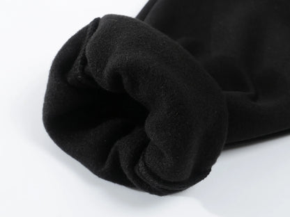 2025 Set di abbigliamento sportivo da jogging casual da uomo con cappuccio e pantaloni sportivi neri Giacca gommata Sport di moda Set invernale caldo da 2 pezzi