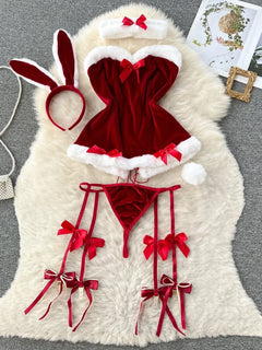 Women's Sexy Lingerie Set Attractive Bra And Panty Outfit with Chest Suspenders Underwear below Waist Sexy Women's Clothes