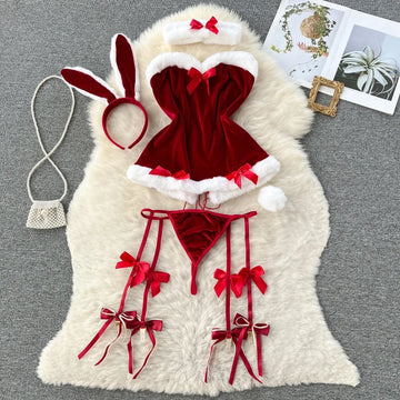 Women's Sexy Lingerie Set Attractive Bra And Panty Outfit with Chest Suspenders Underwear below Waist Sexy Women's Clothes