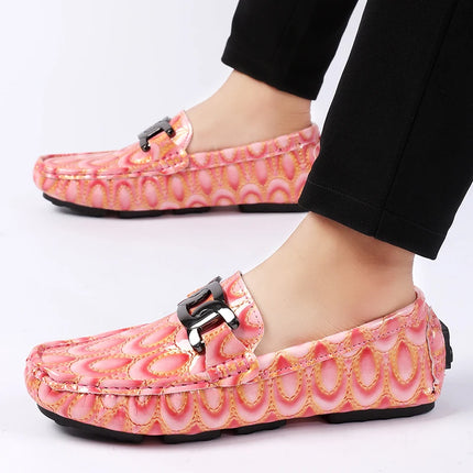 Mocassini da Uomo con Motivi Testurizzati, Calzature Casual Slip-On per Uso Quotidiano, Calzature Resistenti all'Usura e Robuste per Uomo