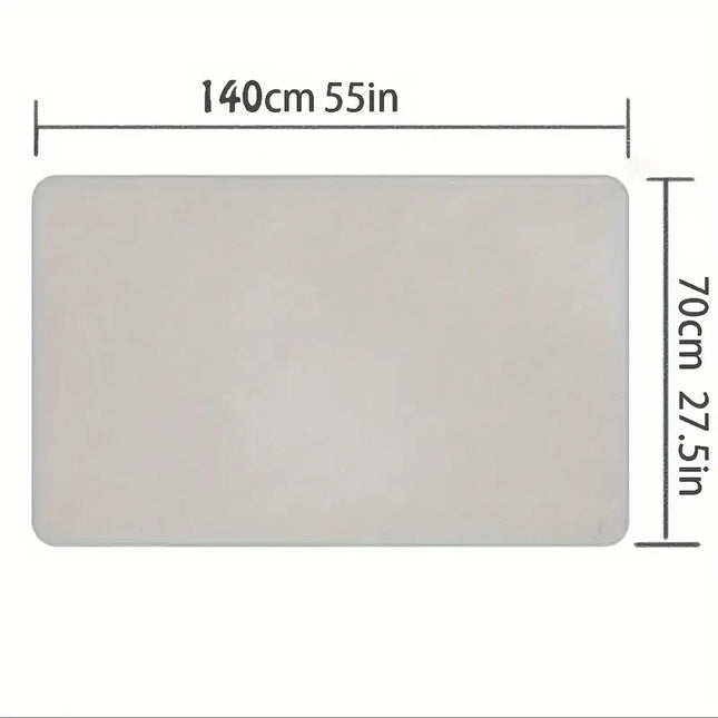 3 Piece Large Bath Towel Set Grey Adult Coral Velvet Absorbent Soft Bathroom Towel