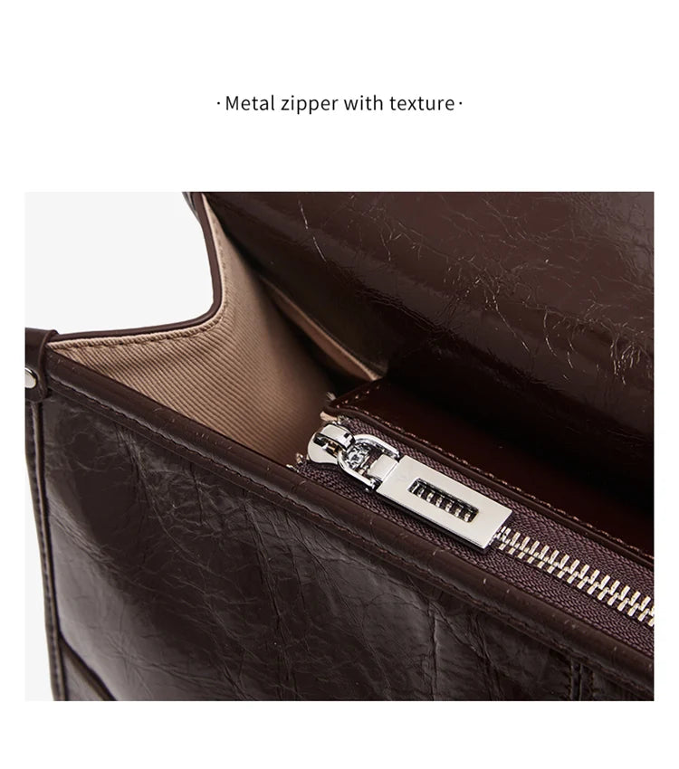 FOXER Lady's Shoulder Bag Genuine Leather Cross Body Bag 2025 Autumn Winter Large Capacity Travel Bag Commute Work Elegant