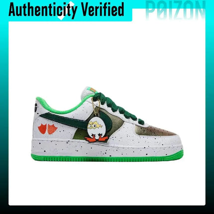 Nike x DOAF Air Force 1 Low top Skateboard Shoes Unisex White Green IU7613-100