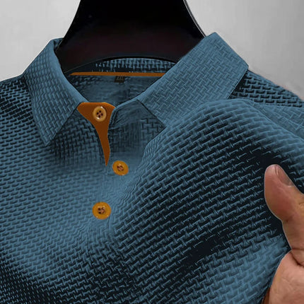 Men's short-sleeved T-shirt with summer ice silk lapel