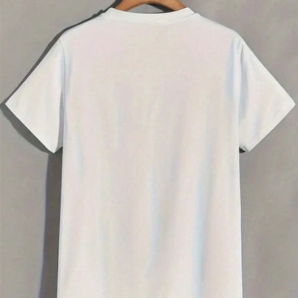 Men's short-sleeved summer T-shirt with printed pattern, unisex style, suitable for house parties as a gift