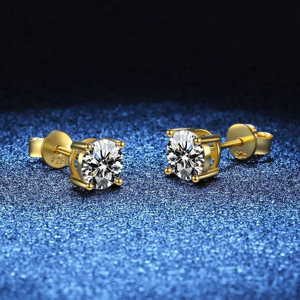 Promotion Moissanite Earrings for Women Pass Diamond Test Pen 100%  With Certificate Ear Studs 925 Sterling Silver Fine Jewelry PlatiNum