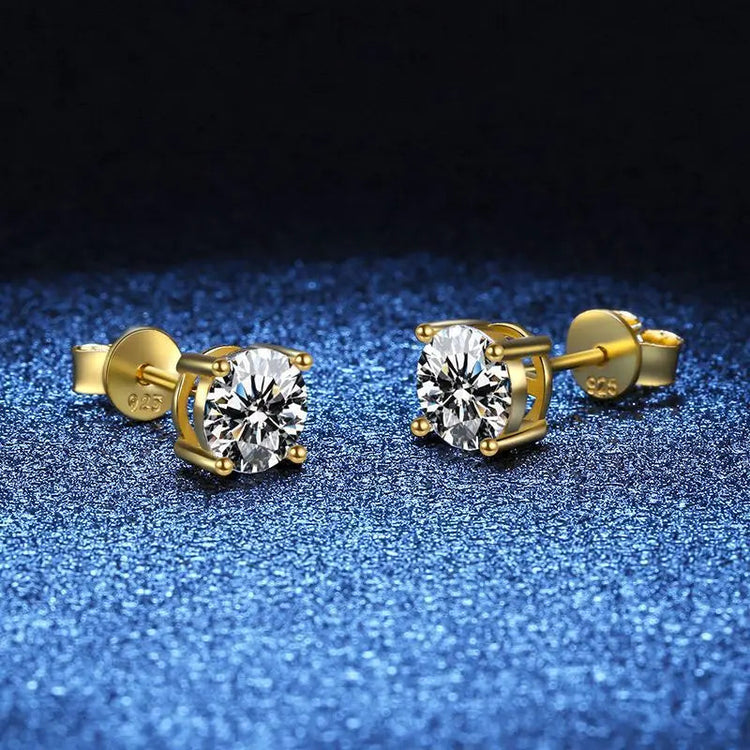 Promotion Moissanite Earrings for Women Pass Diamond Test Pen 100%  With Certificate Ear Studs 925 Sterling Silver Fine Jewelry PlatiNum