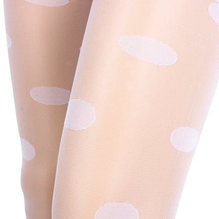 Calzamaglia da donna Sexy Plus Size calze di seta a pois piccole calze sottili Vintage finte calze da tatuaggio collant calzetteria femminile