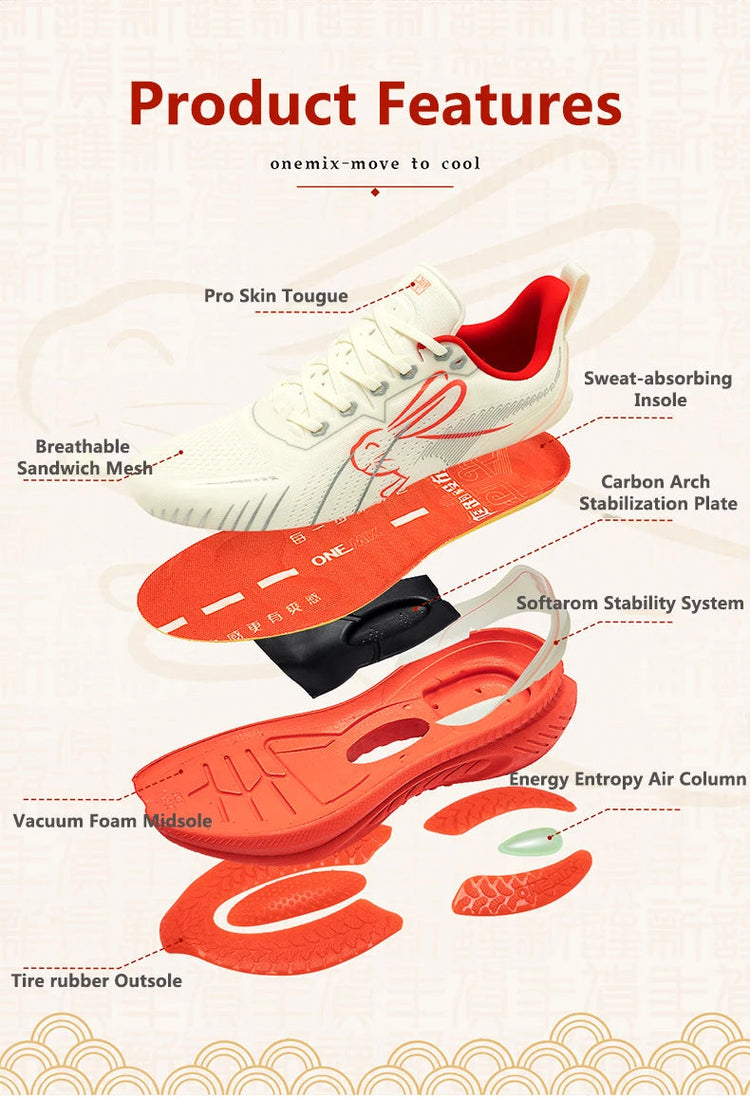 Scarpe da Corsa ONEMIX con Ammortizzazione, per Atleti di Peso Pesante, Antiscivolo, Traspiranti, Leggere, per Sport all'Aperto PlatiNum