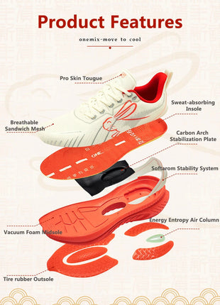 ONEMIX 2025 Nuove scarpe da ginnastica Buffer Scarpe da corsa Runner pesanti da uomo Scarpe sportive da esterno leggere e traspiranti antiscivolo PlatiNum