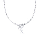 Women stainless steel Initial necklace A-Z Letter charms pendant Choker Women silvery Chain Ot Deduction Necklace For Women 2025 PlatiNum