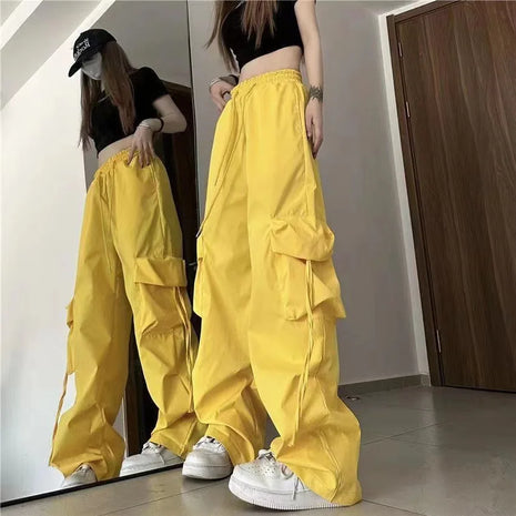 Pantaloni cargo retrò Moda donna Streetwear Vita alta Pantaloni sportivi casual sottili Pantaloni sportivi Harajuku Abbigliamento donna Pantaloni Mujer