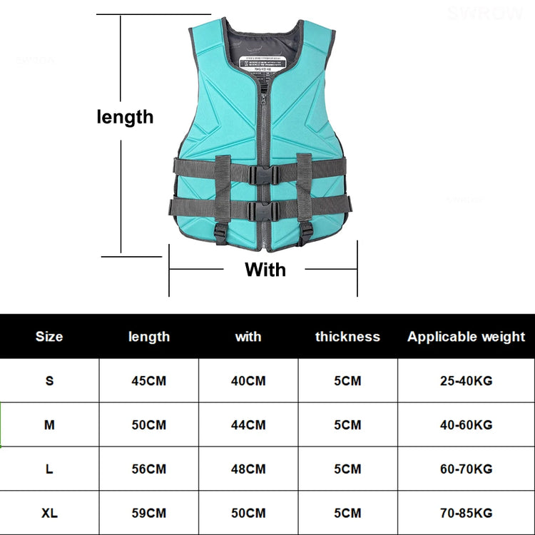Giubbotto di salvataggio Gilet per adulti Leggero Fibbia di sicurezza Nuoto Canottaggio Sci Guida Gilet da pesca Tuta di sopravvivenza per il surf