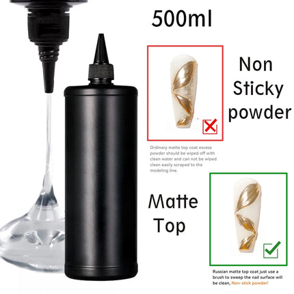 AS 500ml High Quality Nail Art Soak Off UV/LED No Wipe Top Coat Gel Polish Base Coat Without Sticky Layer Tempered TopCoat
