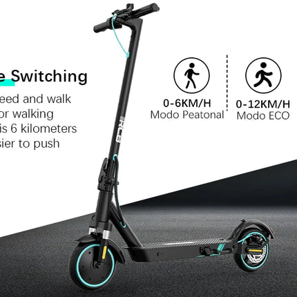 Monopattini elettrici RCB R17 350W, autonomia 23-30 km, design pieghevole, pneumatici solidi da pollici, doppio freno, certificati VMP
