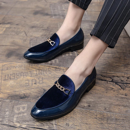 Mocassini da uomo in pelle scamosciata dal design di lusso Nero Blu Rosso Scarpe eleganti casual per discoteca Party Monk Strap Scarpe da uomo Taglia 38-47