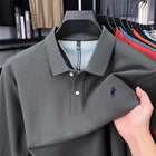 Polo à manches longues de marque haut de gamme 100 % coton, nouveau t-shirt décontracté à revers pour homme d'affaires, confort de luxe avec broderie Paul poney