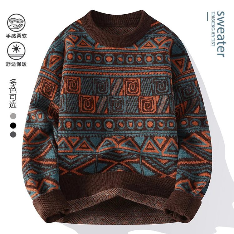 Men's fashion pullovers 2026 men winter korean style Sweaters mens warm sweater O-neck men sweaters autumn  men full size M-3XL