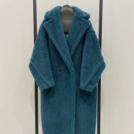Max Teddy Coat 62% Alpaca 26% Wool 12% Silk Coat Winter Thicken Women's Coat