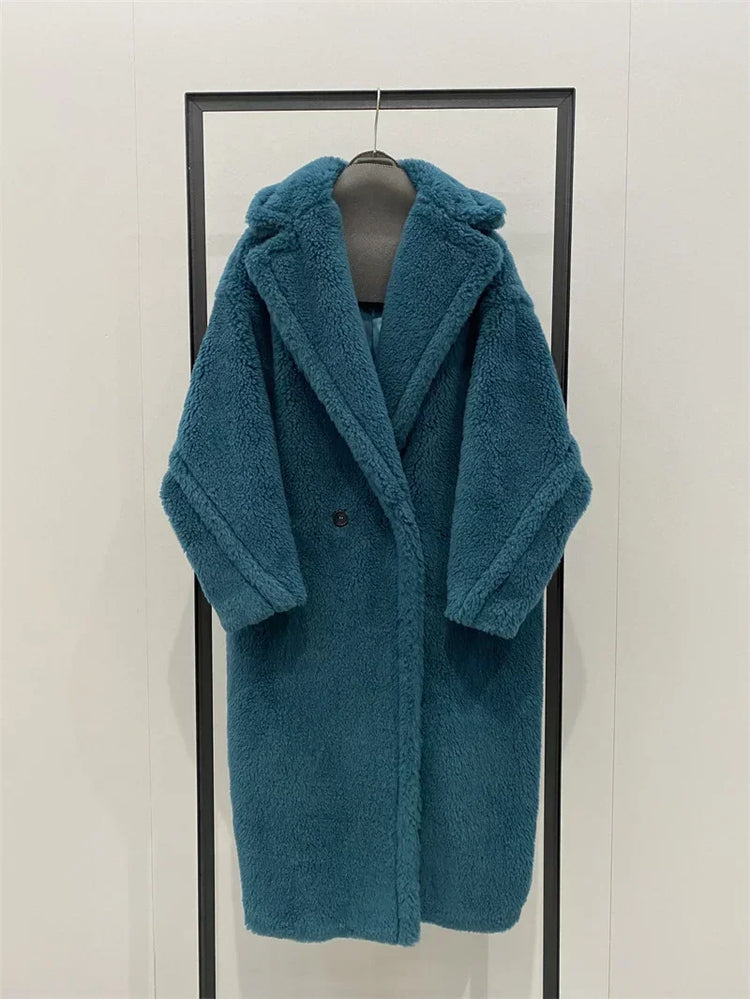 Max Teddy Coat 62% Alpaca 26% Wool 12% Silk Coat Winter Thicken Women's Coat
