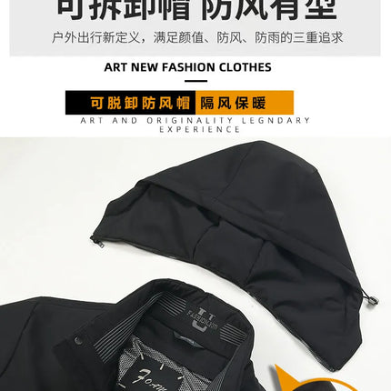 Men's Detachable Liner & Hat Puffer Coats Business Casual Hooded White Duck Down Jackets 2026 Winter Outwear Windproof Top Parka