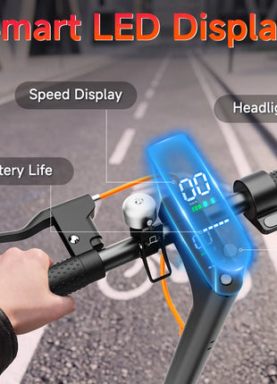 Monopattino Elettrico TODIMART T6 per Adulti, Motore 350W (Picco 500W), Batteria 36V 7.8Ah, Pneumatici Solidi a Nido d'Ape Antiesplosione da 8.5 Pollici, Connessione APP, Pieghevole