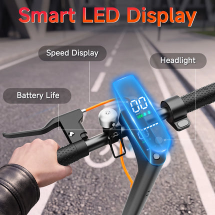 Monopattino Elettrico TODIMART T6 per Adulti, Motore 350W (Picco 500W), Batteria 36V 7.8Ah, Pneumatici Solidi a Nido d'Ape Antiesplosione da 8.5 Pollici, Connessione APP, Pieghevole