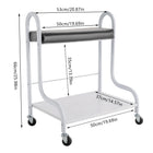 2-Tier Foot Bath Spa Trolley Cart Portable Pedicure Footrest with 4 Wheels Beauty Salon Nail Stand for Pedicures Massages Toenail Care, Load 100 kg/220.46 lbs