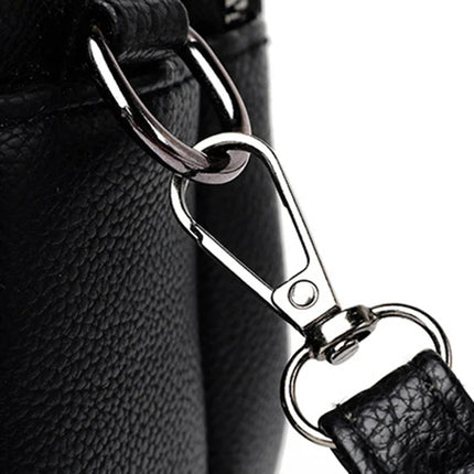 Solid Color Fashionable Rivet Zipper Women's Mobile Phone Bag Simple Soft Leather Shoulder Crossbody Small Square Bag Handbag PlatiNum