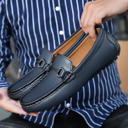 Mocassini in Pelle da Uomo Stile Britannico, Traspiranti, Slip-on, per Guida e Outdoor, Scarpe Casual Classiche Fatte a Mano, Design Elegante