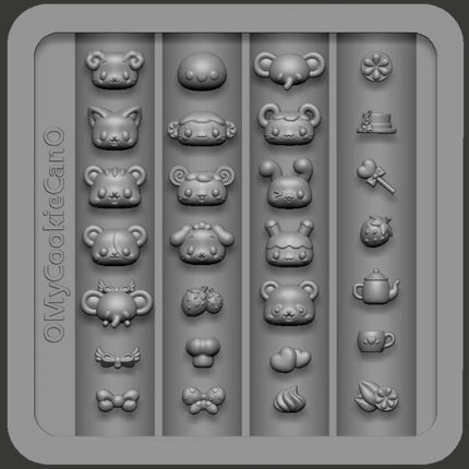 1pc Lace  Ice Cream  3D Acrylic Mold Tamagotchi Nail Art Decorations Candy Wing DIY Design Silicone  Nail Art  Nails  Mold