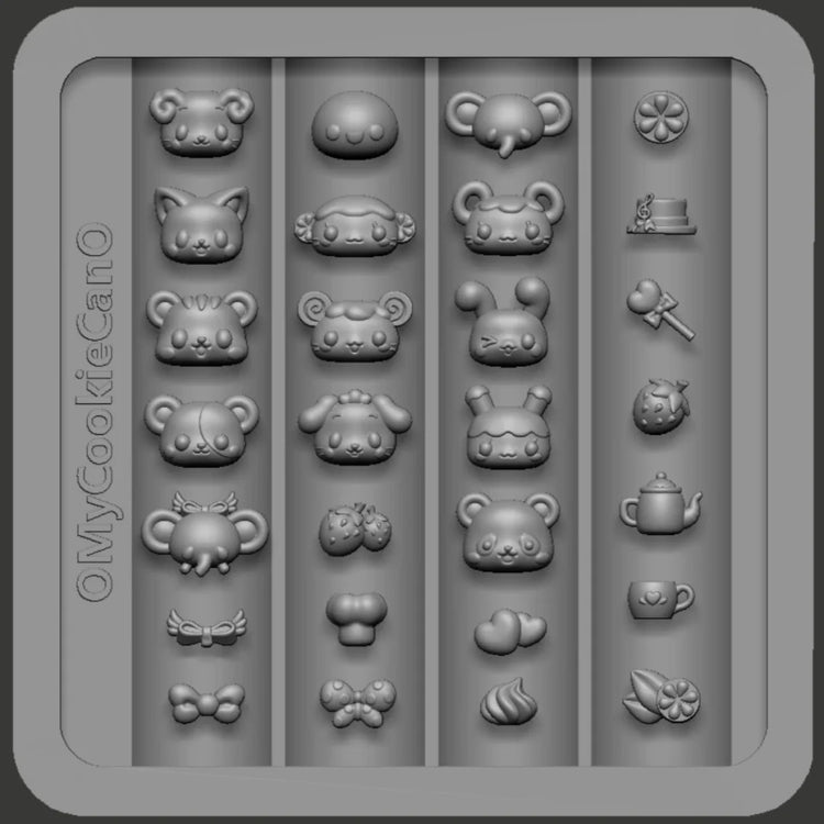 1pc Lace  Ice Cream  3D Acrylic Mold Tamagotchi Nail Art Decorations Candy Wing DIY Design Silicone  Nail Art  Nails  Mold