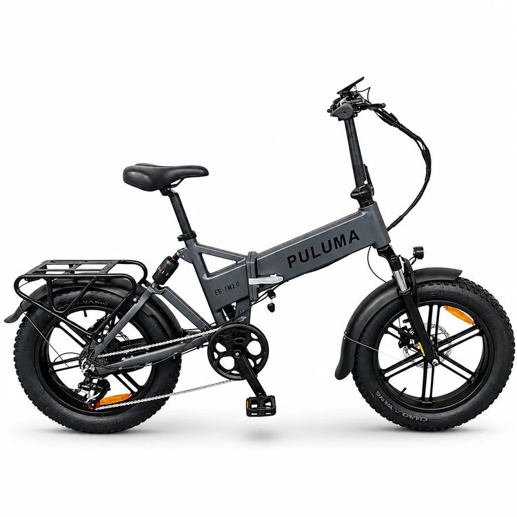 Bicicletta elettrica pieghevole PULUMA FM2.0 con motore da 500W, batteria rimovibile 48V15AH, pneumatici all-terrain da 20*4 pollici, e-bike da montagna per adulti, velocità 25-40km/h, freni a disco idraulici a 7 velocità,