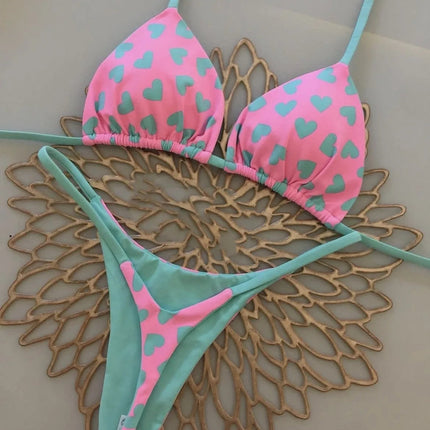 Nuovo Sexy Bikini da Donna per Vacanze al Mare, Set Due Pezzi PlatiNum