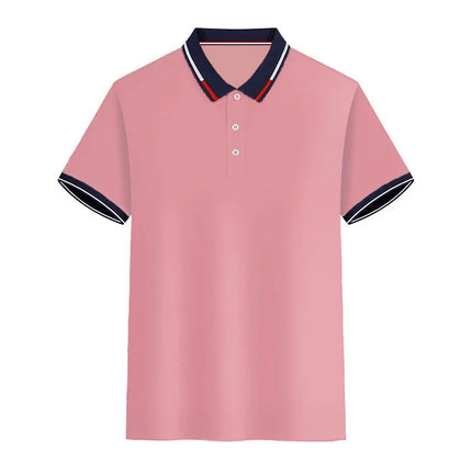Men's short sleeve top daily casual short sleeve T-shirt with lapel casual short sleeve men's casual T-shirt