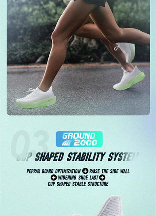 IRUNSVAN Surface 2000 Nylon Running Shoes for men Professional High Springback Training Women Outdoor Fitness Sport Shoes  ﻿ PlatiNum