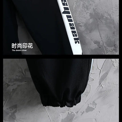 Casual 2-Piece Men's Sets Spring Autumn Streetwear Hooded Jackets & Jogger Tracksuits Outdoor Coats And Drawstring Pant Clothing