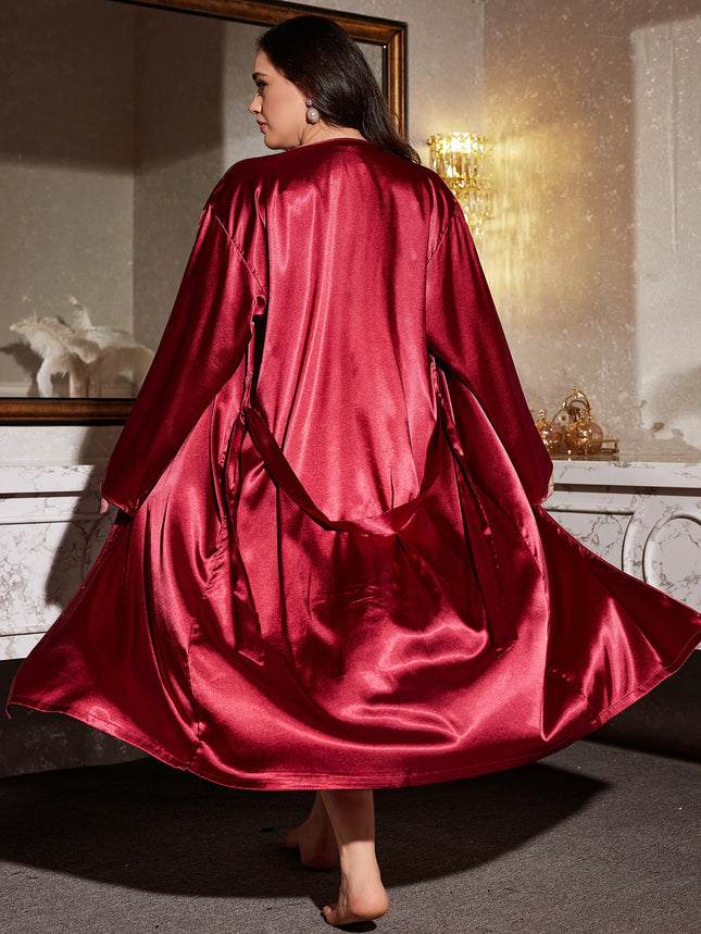 Women's Solid Color Plus Size Dress Elegant and Comfortable Casual Women's Nightgown