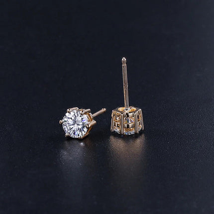 2 certificati GRA orecchini a bottone Moissanite Pass Diamond tester Pen For Men Women 925 Silver 18K Plated Wedding Gemstone platinumshop