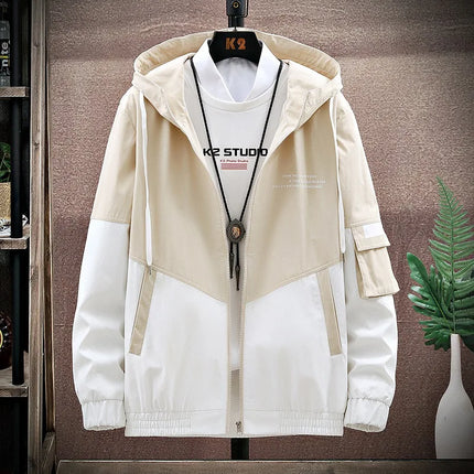 Thickened Fleece Lined Men's Casual Jacket Coat Autumn Winter Outerwear Fashionable Youth Style Zipper Closure Short Length