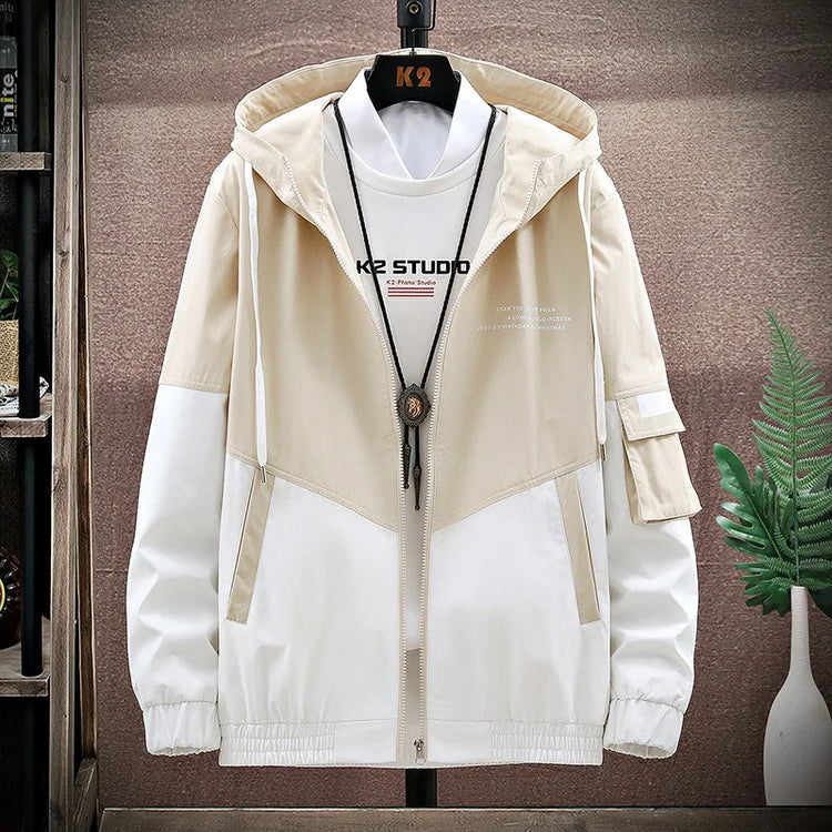 Thickened Fleece Lined Men's Casual Jacket Coat Autumn Winter Outerwear Fashionable Youth Style Zipper Closure Short Length