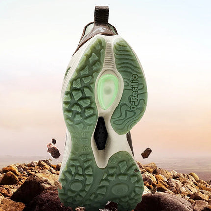 ONEMIX Scarpe da trail running da uomo Scarpe da ginnastica in pelle antiscivolo indossabili Supporto stabile Scarpe sportive fuoristrada Scarpe da ginnastica da passeggio all'aperto PlatiNum