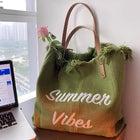 Borse da donna in tela Borsa da spiaggia grande Tote Borse per la spesa Borsa a tracolla sotto le ascelle per borse casual con manico superiore femminile
