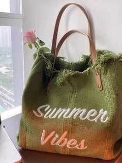 Borse da donna in tela Borsa da spiaggia grande Tote Borse per la spesa Borsa a tracolla sotto le ascelle per borse casual con manico superiore femminile