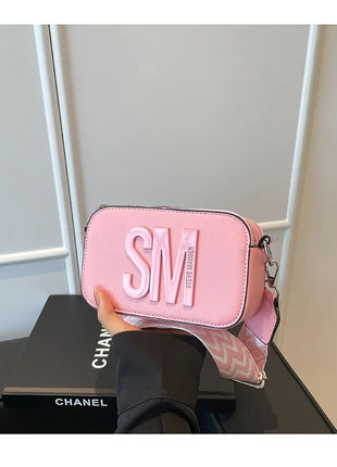 Cross-Border Style Camera Bag Fashionable Retro Women's Shoulder Slant Bag Small Square Bag Street Trend PU Material PlatiNum