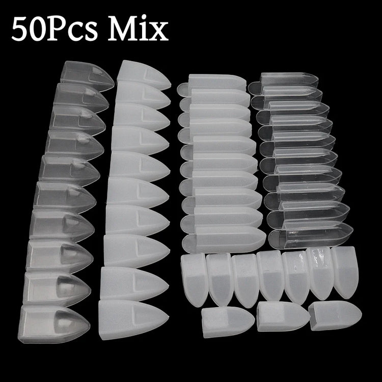 Transparent Plastic Cuticle Nipper Protective Cover Anti-Scratch Dustproof Storage Sleeve Nail Tool Tip Guard Cap